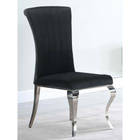 Black Upholstered Side Chairs (Set of 4)