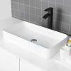 Modern Square Above Counter White Porcelain Ceramic Bathroom Vessel Vanity Sink Art Basin