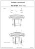 Formal Traditional Dining Table Round Table Silver Hue Glass Top 1pc Dining Table Dining Room Furniture