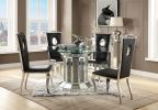 ACME Noralie Dining Table, Mirrored & Faux Diamonds 72140