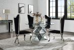 ACME Noralie Dining Table, Mirrored & Faux Diamonds 72145