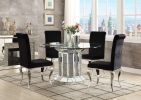 ACME Noralie Dining Table, Mirrored & Faux Diamonds 72140