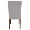 Upholstered Dining Chairs - Dining Chairs Set of 2 Fabric Dining Chairs with Copper Nails