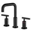 Matte Black Widespread Two Handles 3-Hole Bathroom Sink Faucet