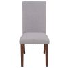 Upholstered Dining Chairs - Dining Chairs Set of 2 Fabric Dining Chairs with Copper Nails