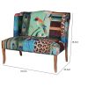 Vesta Bird Collage Print Settee, Multicolor