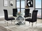 ACME Noralie Dining Table, Mirrored & Faux Diamonds 72145