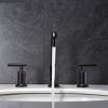 Matte Black Widespread Two Handles 3-Hole Bathroom Sink Faucet