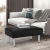 Rectangle Tufted Ottoman with Stainless Steel Legs for Living Room