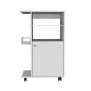 DEPOT E-SHOP Opal Kitchen Cart, Single Door Cabinet, Four Casters, White