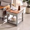 Retro End Table, Vintage Coffee Table, For Living Room, Bedroom, Gray