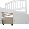 Twin Platform Storage Bed Wood Bed Frame with Two Drawers and Headboard